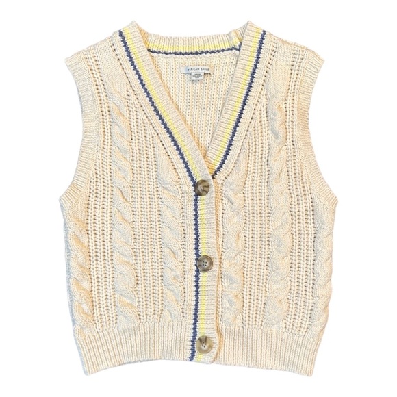 American Eagle Outfitters Sweaters - American Eagle Cable Knitted Cotton Sweater Vest Size Small